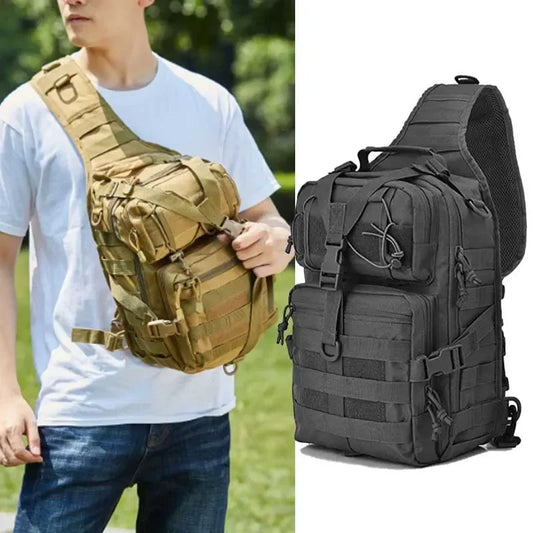 Men's Tactical Waterproof Sling Bag Backpack for Hiking Camping