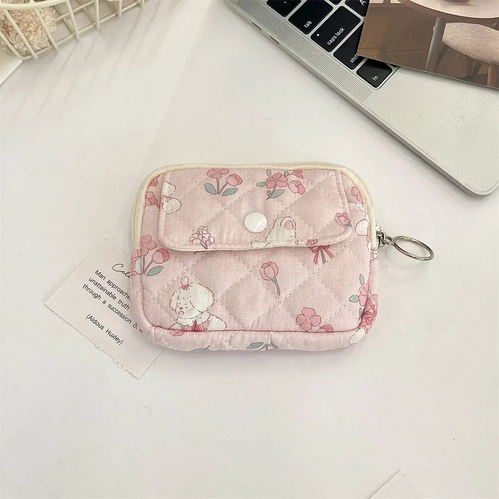 Cute Cartoon Small Travel Cosmetic Lipstick Earphone Card Portable Storage Bag Purse Women Gift Pouch Make Up Bags Organizer