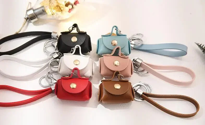 Cute Coin Purses Women's Bags Soft Leather Housekeeper Keychain Coin Wallet Pouch Mini Portable Storage Bag Small Earphone Box