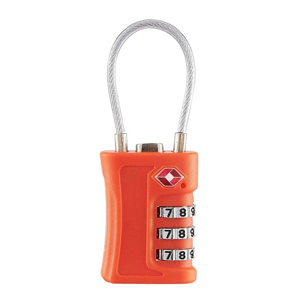 Portable Travel Cabinet Locker Luggage Password Lock 3 Digit Combination Lock Contrast Color Padlock TSA Customs Code Lock