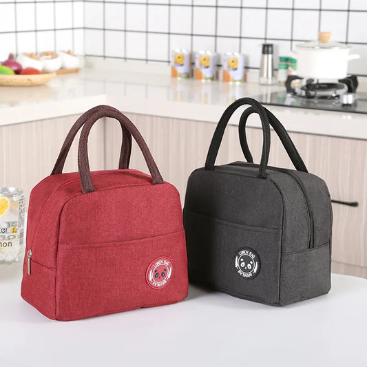 New Bear Logo Waterproof Lunch Bag Unisex Portable Thermal Insulation Lunch Box Bag Aluminum Foil Keep Warm Ice Pack Picnic Bag