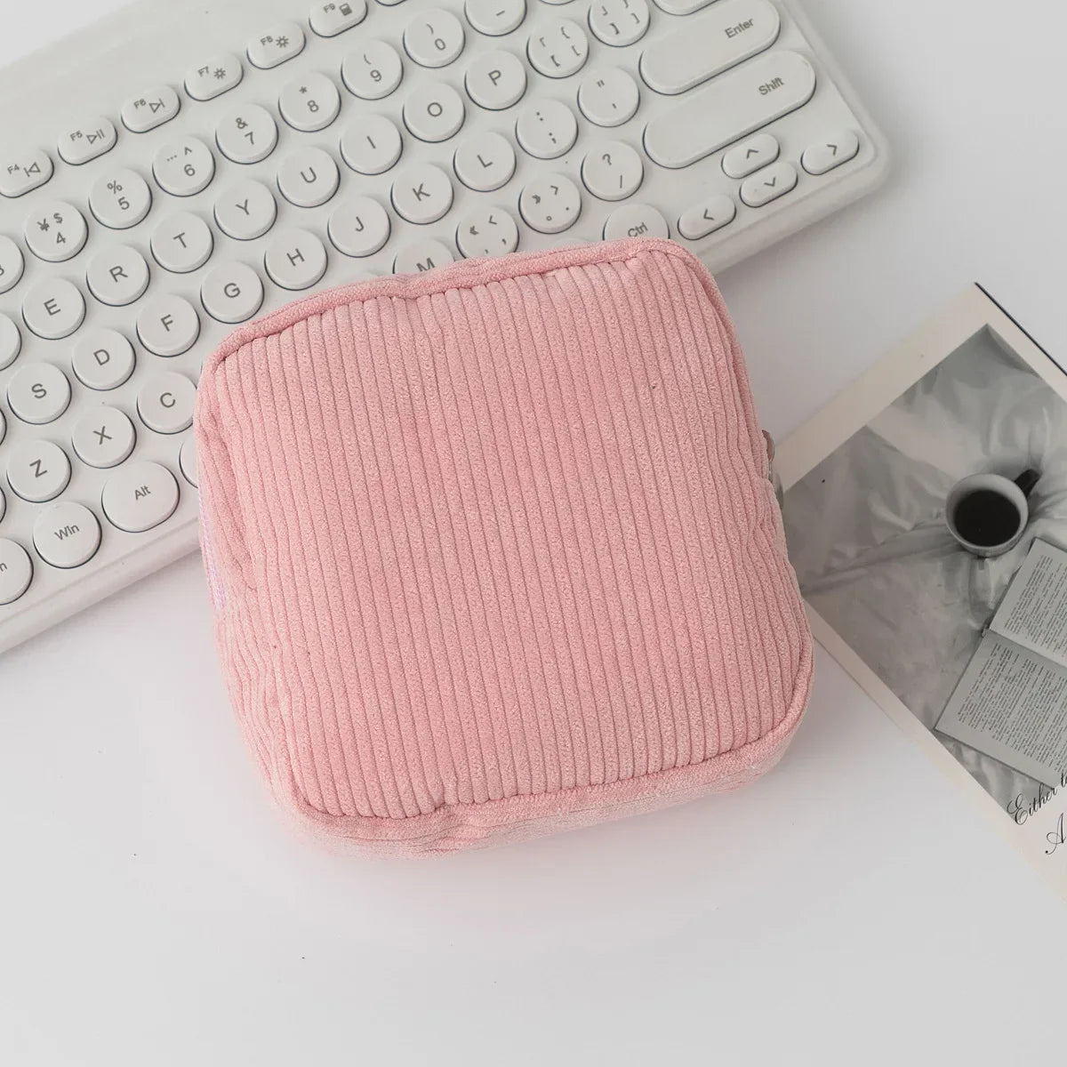 1PC Mini Square Cosmetic Bag Women Portable Earphone Lipstick Sanitary Napkins Storage Pouch Small Makeup Zipper Bags