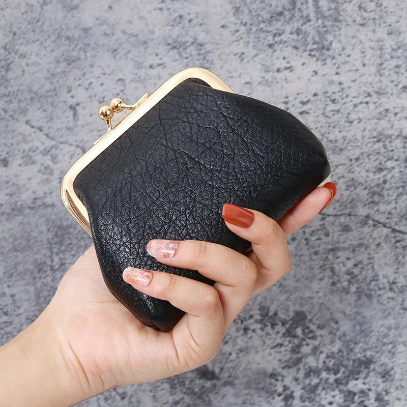 2024 New Retro Purse Ladies Short Buckle Candy Colored Coin Purse Change Purse Cute Wallet Clutch Bag Wallets for Women