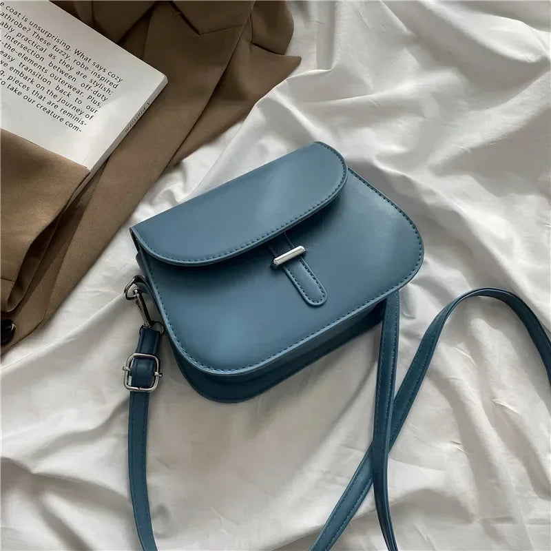 Fashion Women Crossbody Saddle Bag PU Leather Small Handbags Purses Retro Semicircle Designer Messenger Bags Female Clutch Tote