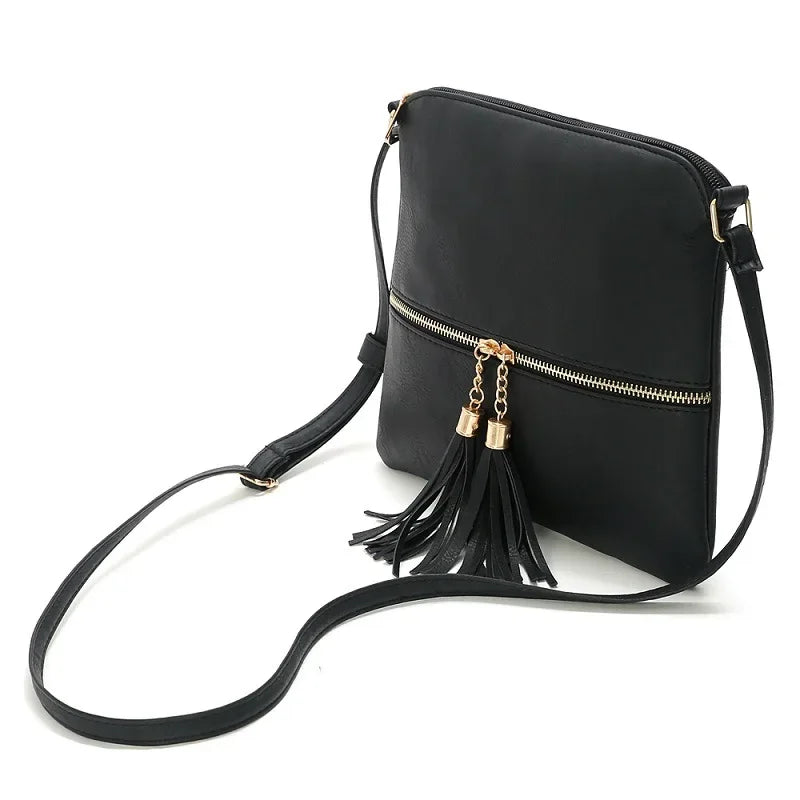 Tassel Small Messenger Bag for Women - Fashion Chain Crossbody Shoulder Bag