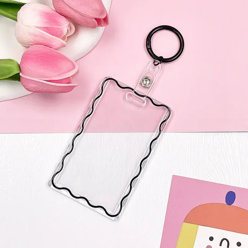 Transparent Acrylic Picture Frame ID Card School Supplies New Unisex Hard Plastic Work Card Holder Business Case Protector Cover