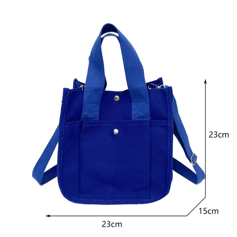 Women Crossbody Bags Canvas Solid Color Casual Tote Bag Messenger Bag Shoulder Bag Brand Designer Simplicity Girl's Handbags