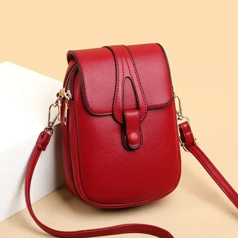 Vintage Fashion Small Shoulder Bags for Women Retro PU Leather Crossbody Phone Messenger Bag Handbag Pouch Purses and Handbags