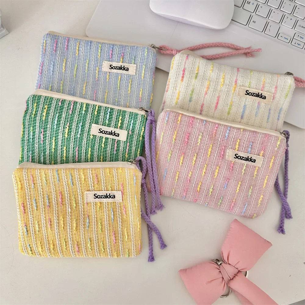 Kawaii Small Travel Cosmetic Lipstick Earphone Data Cable Storage Bag Purse Women Portable Mini Makeup Handbags Wallet Pouch Bag