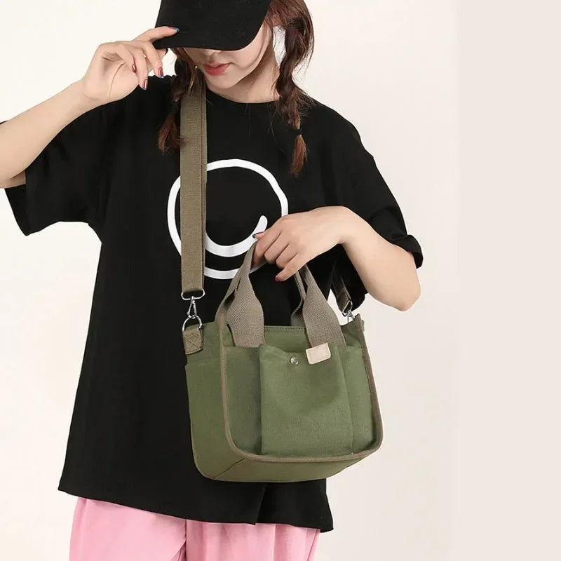 Canvas Bag Women Japanese Canvas Shoulder Bags Tote Bag Hand Carry Women's Bag Large Capacity Crossbody Bags Women Handbag