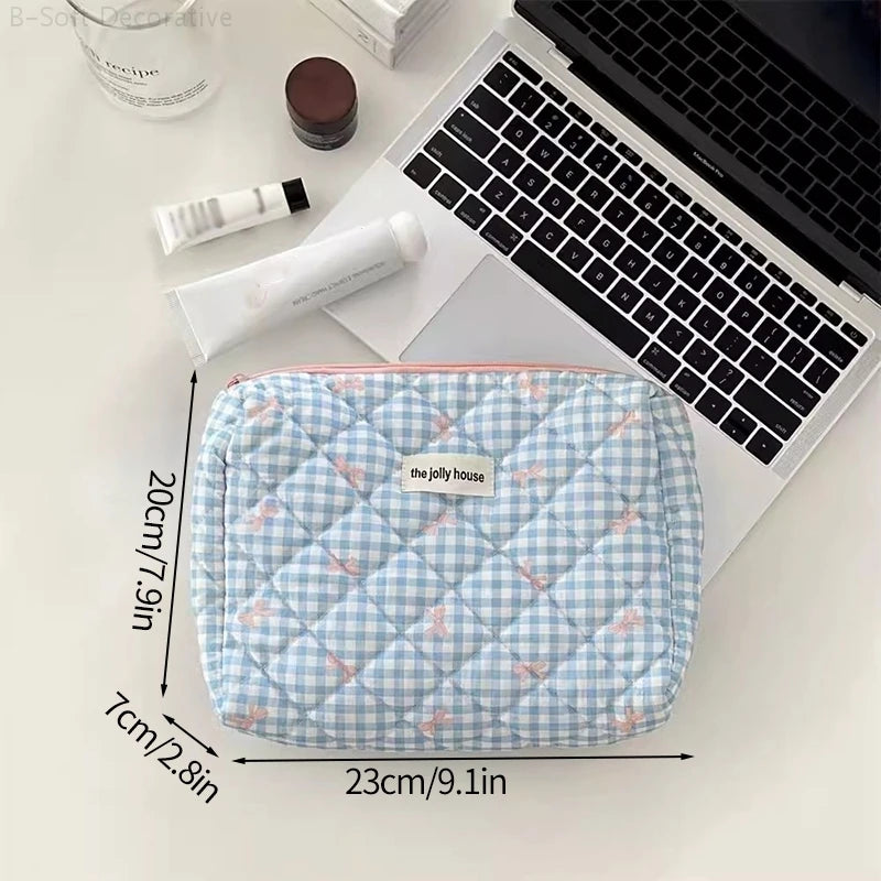 Portable Cosmetic Storage Bag Large Capacity Cosmetic Pouch Women Travel Makeup Case Female Zipper Organizer Handbag Pouch 파우치