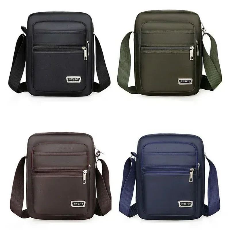 Men Nylon Shoulder Bag Messenger Bag Casual Waterproof Nylon Zipper Pocket Handbag Fashion Tote Travel Male Crossbody Bags