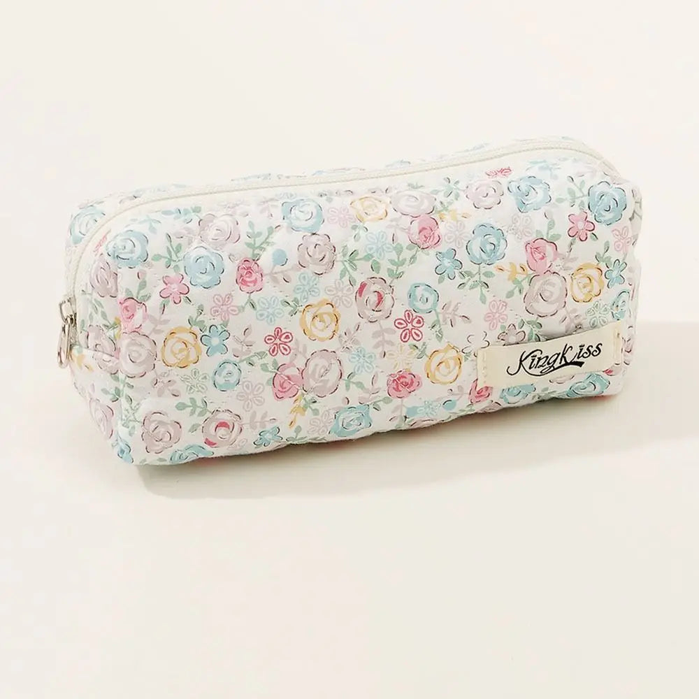 Rose Quilted Makeup Bag Toiletry Organizer Cosmetic Washbag