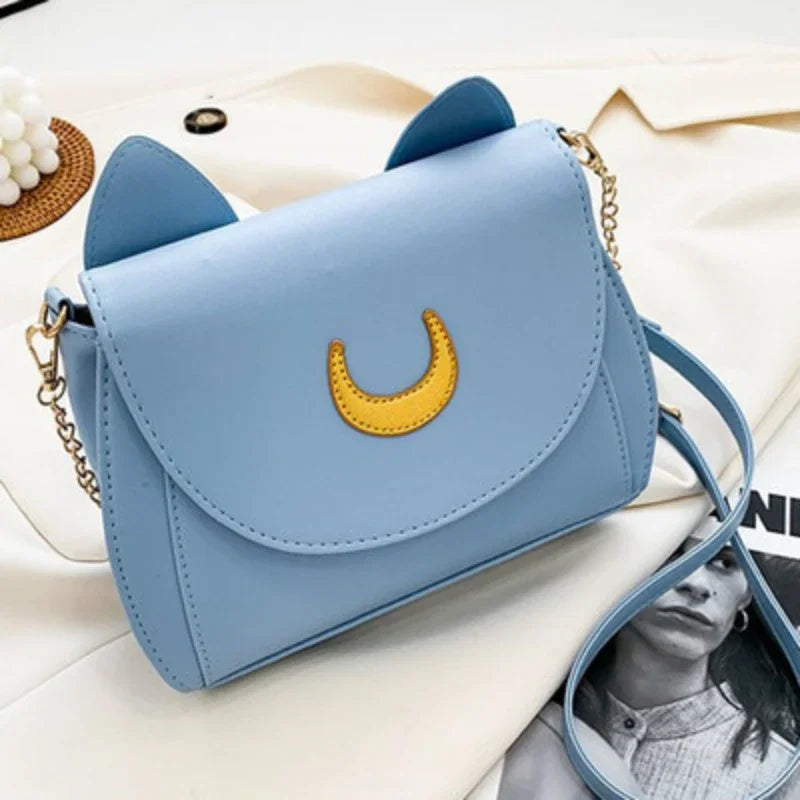 Sailor Moon Luna Cat Shape PU Leather Crossbody Bag