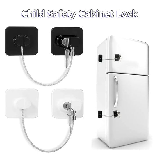 Window Child Safety Lock Metal Key Coded Lock Refrigerator Cabinet Digital Password