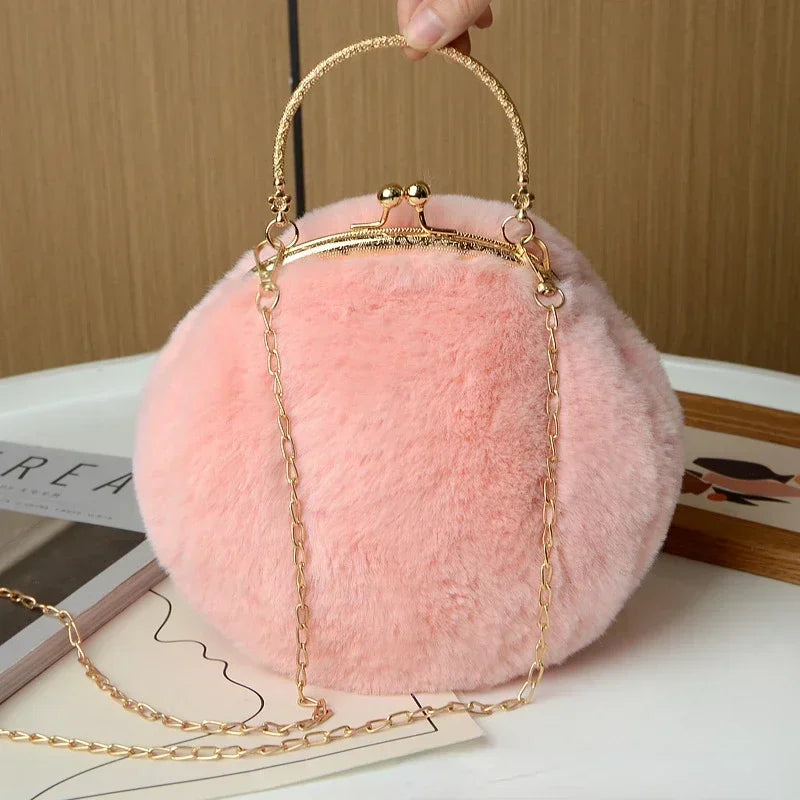 Cute Plush Rabbit Crossbody Bags for Women Korean Version Cute Purses and Handbags Girls New Rabbit Ear Shoulder Messenger Bag