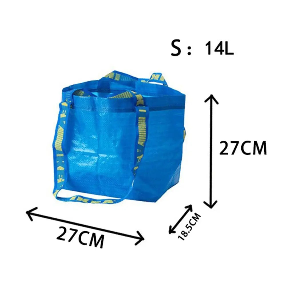 Durable PP Shopping Bag Handheld Boat-shaped Luggage Bag Waterproof Blue Woven Bag