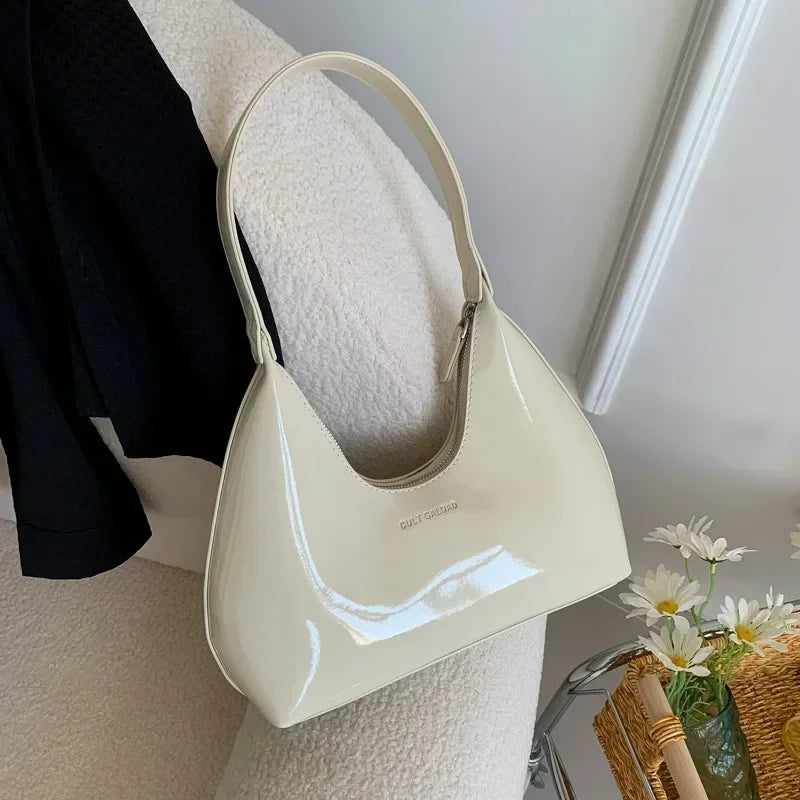 Trendy Designer Patent Leather Shoulder Bags for Women