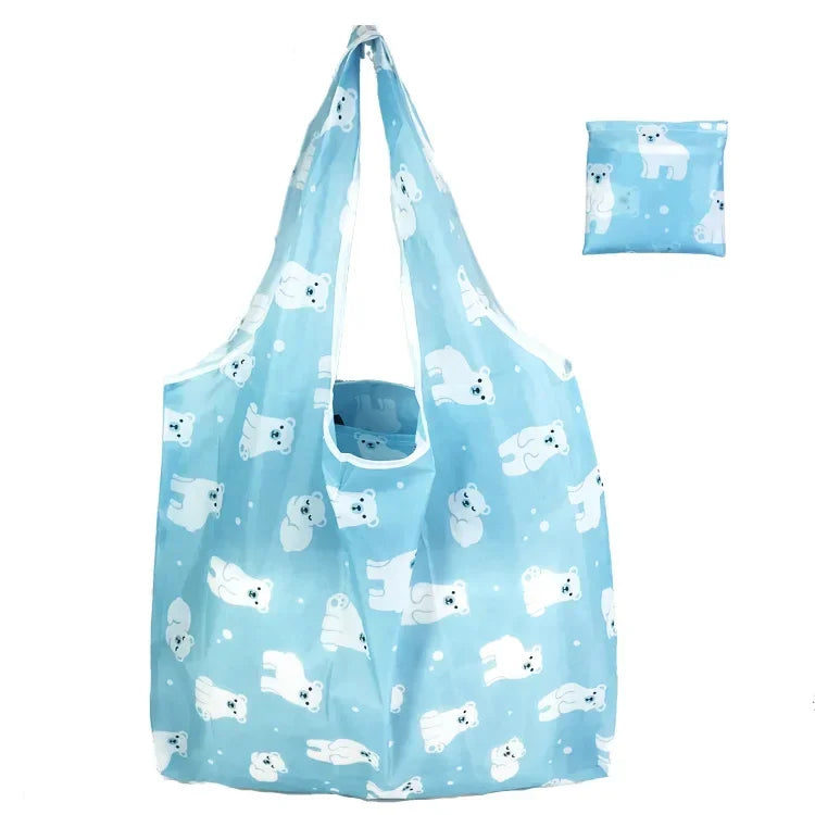 Floral Eco Reusable Foldable Shopping Tote Bag