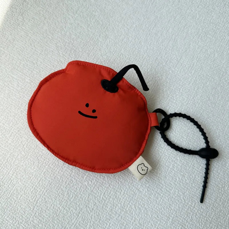 Ins Fashion Cute Fabric Coin Storage Bag Coin Pouch Korean Portable Wireless Earphone Protector Cover Kawaii Charm Pendant Gifts