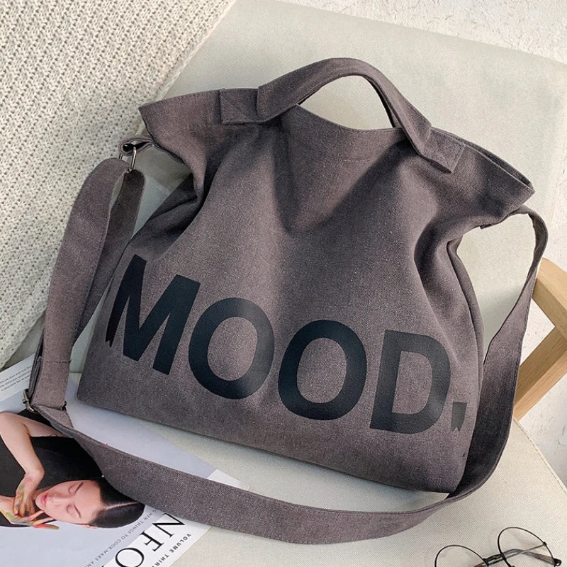 Top Canvas Bag Youth Men Shoulder Bags Large Capacity Hand Bags Letter Printed Crossbody Bag for Women Students School Bags