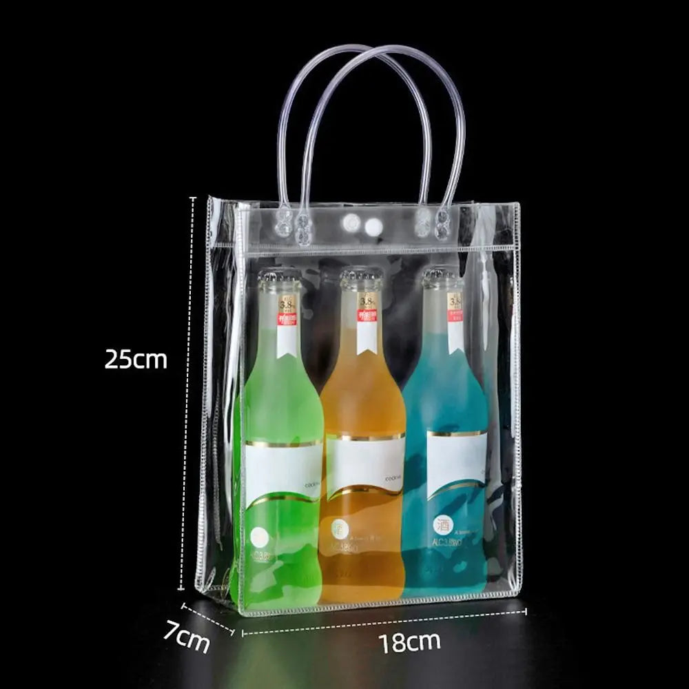 Durable Transparent PVC Handbag Large Capacity Multi-purpose Candy Bag Plastic Gift Jelly Bag Outing Travel Hiking Bag