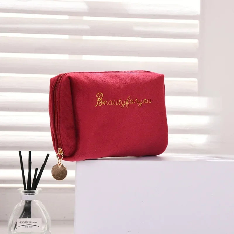 Velvet Portable Lipstick Bag Travel Makeup Pouch Storage Bags Cosmetic Bag Organizer Case