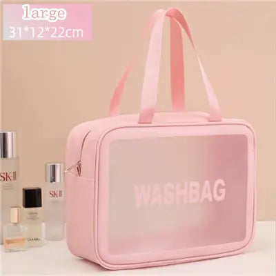 Portable Travel Wash Bag Female Transparent Waterproof Makeup Storage Pouch Large Capacity Cosmetic Organizer Beauty Women Case