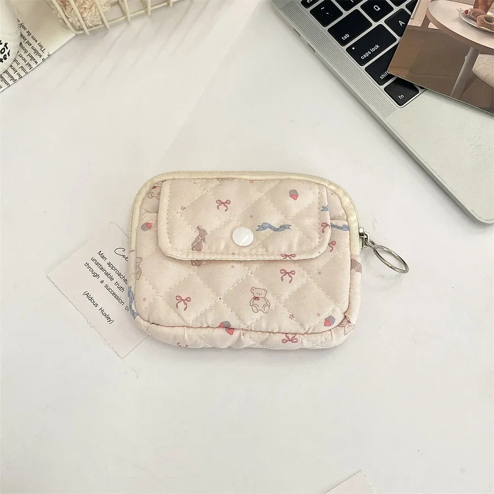 Cute Cartoon Small Travel Cosmetic Lipstick Earphone Card Portable Storage Bag Purse Women Gift Pouch Make Up Bags Organizer