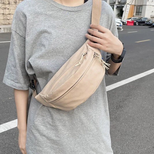 Street Style Nylon Fanny Pack Crossbody Belt Bag Unisex Hip Hop Waist Bag