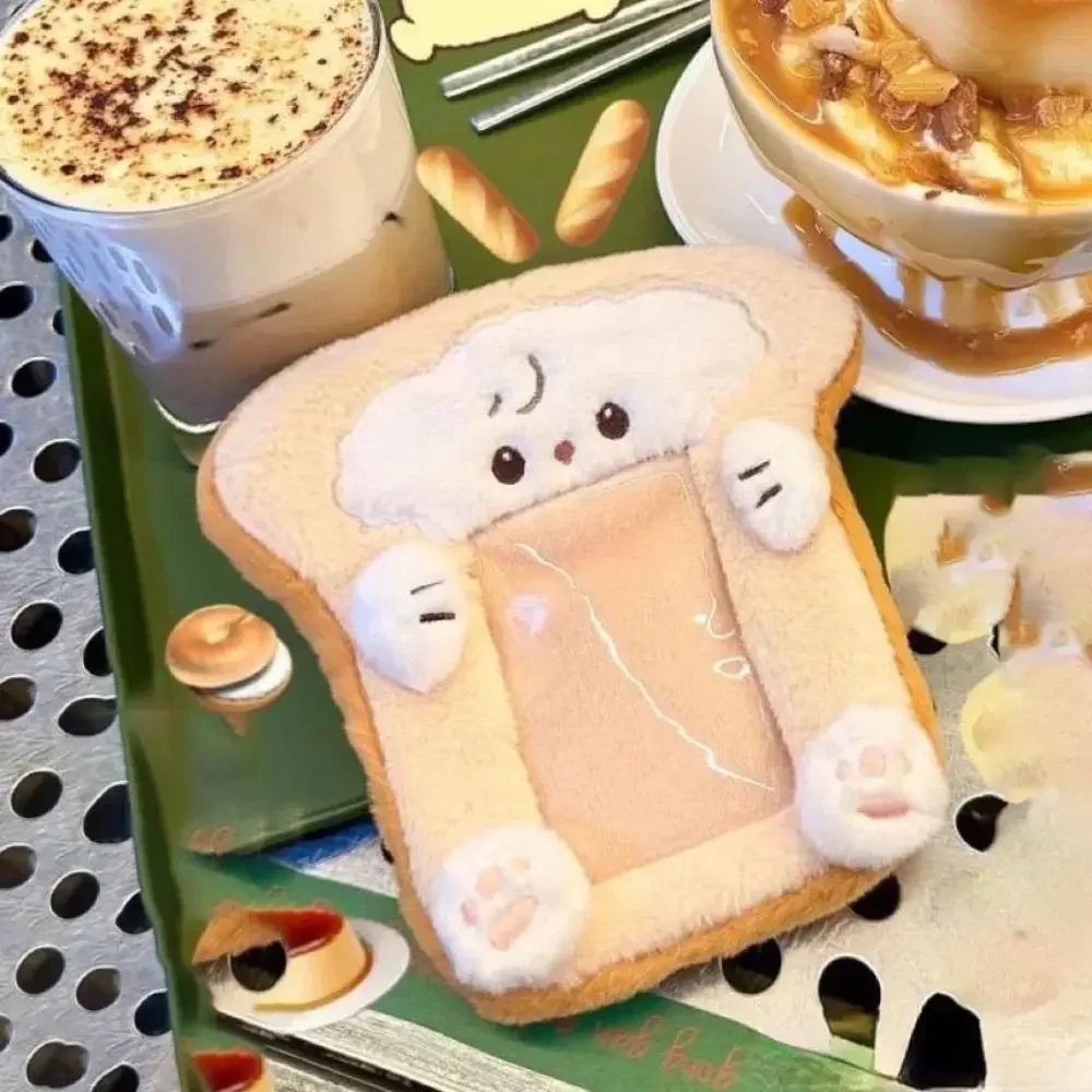 Cute Plush Photocard Case Cartoon Bag Keychain Star Shape Photo Card Holder Idol Photos Protective Cover Student Card Holder