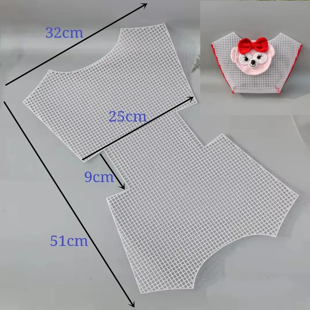 Horseshoe Bag Mesh Knitting Lining Weaving Plastic Mesh Sheet Accessories Velvet DIY Hok Trim Tools Easy Knit Helper Accesorios