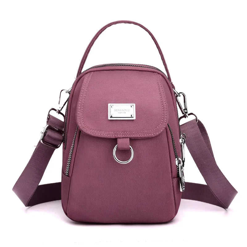 High Quality Durable Nylon Female Mini Bag Fashion 3 Layers Women Small Shoulder Bag Pretty Style Girls Shopping Phone Bag 2025