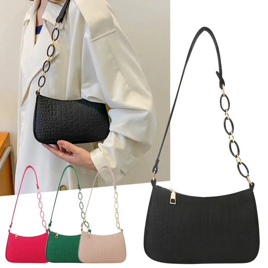 Women's PU Leather Saddle Shoulder Bag