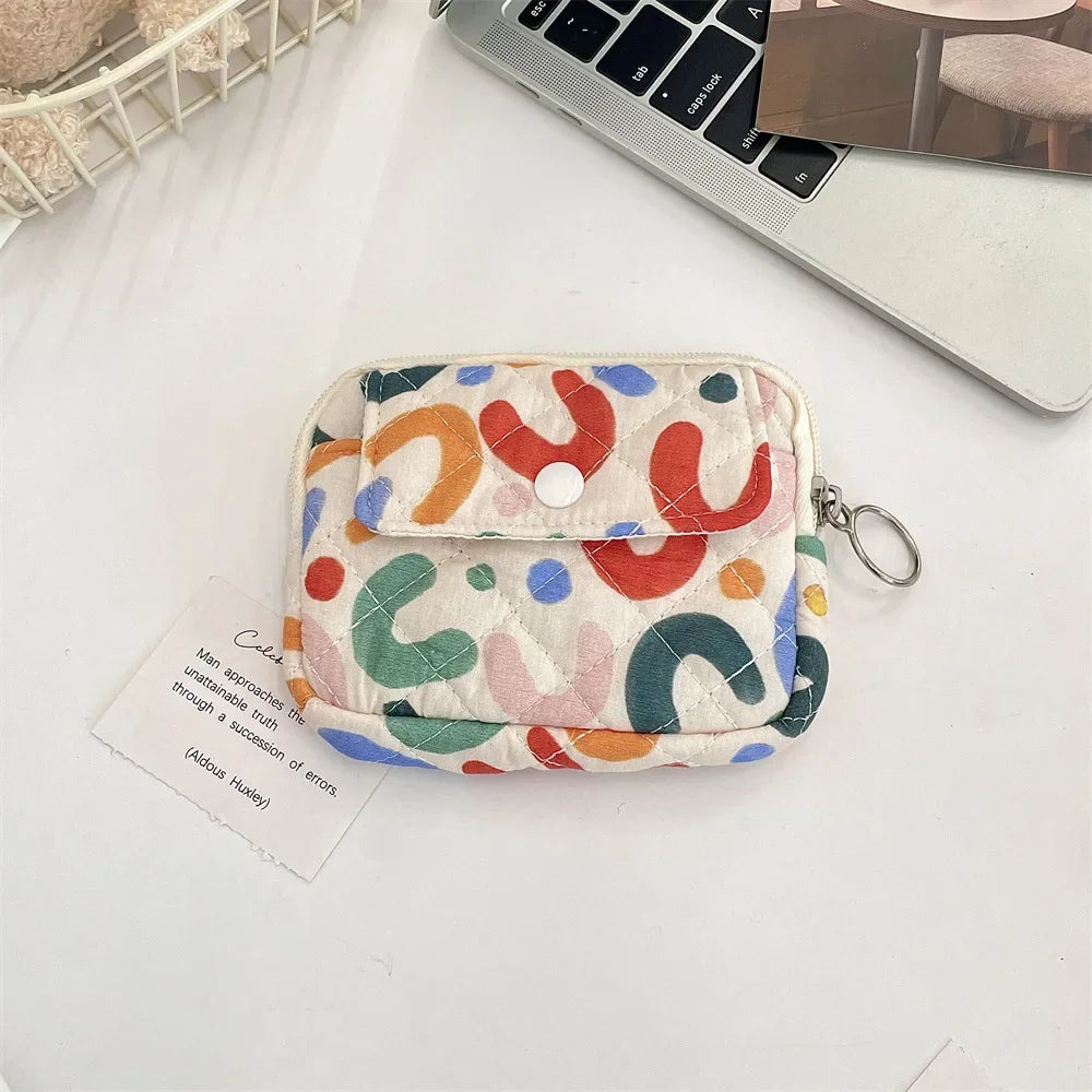 Cute Cartoon Small Travel Cosmetic Lipstick Earphone Card Portable Storage Bag Purse Women Gift Pouch Make Up Bags Organizer