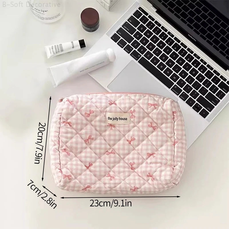 Portable Cosmetic Storage Bag Large Capacity Cosmetic Pouch Women Travel Makeup Case Female Zipper Organizer Handbag Pouch 파우치