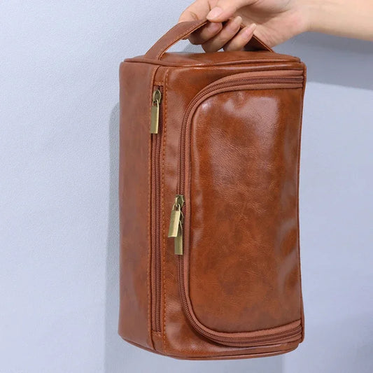 Men's Vintage Luxury Toiletry Bag Travel Organizer Cosmetic Case