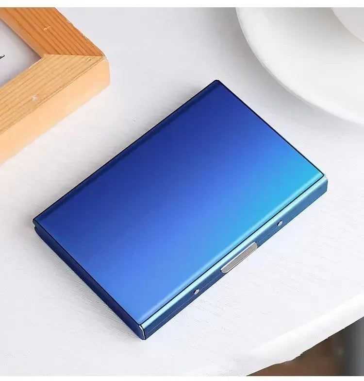 1pc Card Holder Men RFID Blocking Aluminum Metal Slim Wallet Money Bag Anti-scan Credit Card Holder Thin Case Small Male Wallet