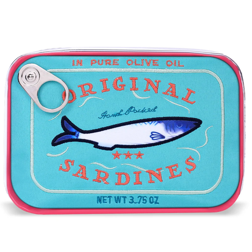 Cute Cosmetic Bag Sardines Cans Shape Funny Packages Creative Portable Toiletry Bag Fashion Zipper Small Soft Makeup Bags