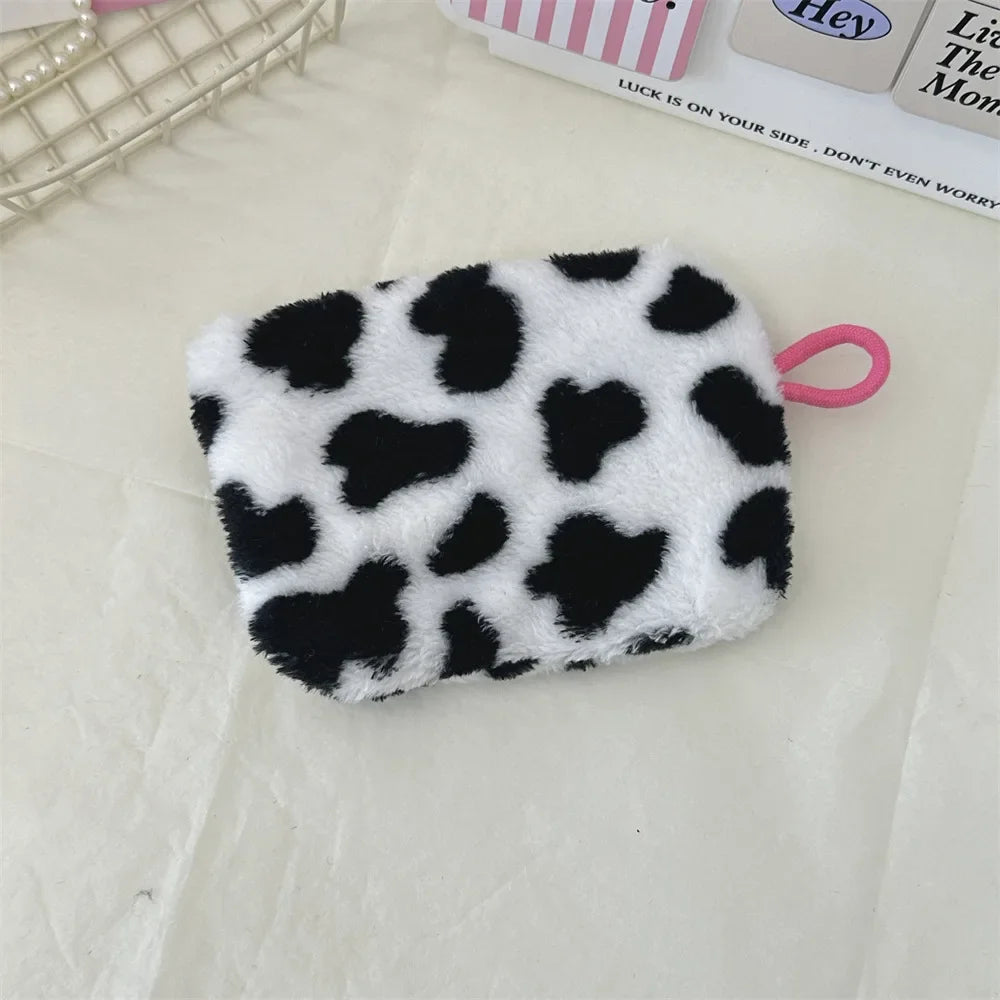 Red Green Floral Cute Women Wallet Mini Clutch Purse Coin Purse Cotton Bag Fresh Cute Card Bag Sanitary Napkins Bag Earphone Bag