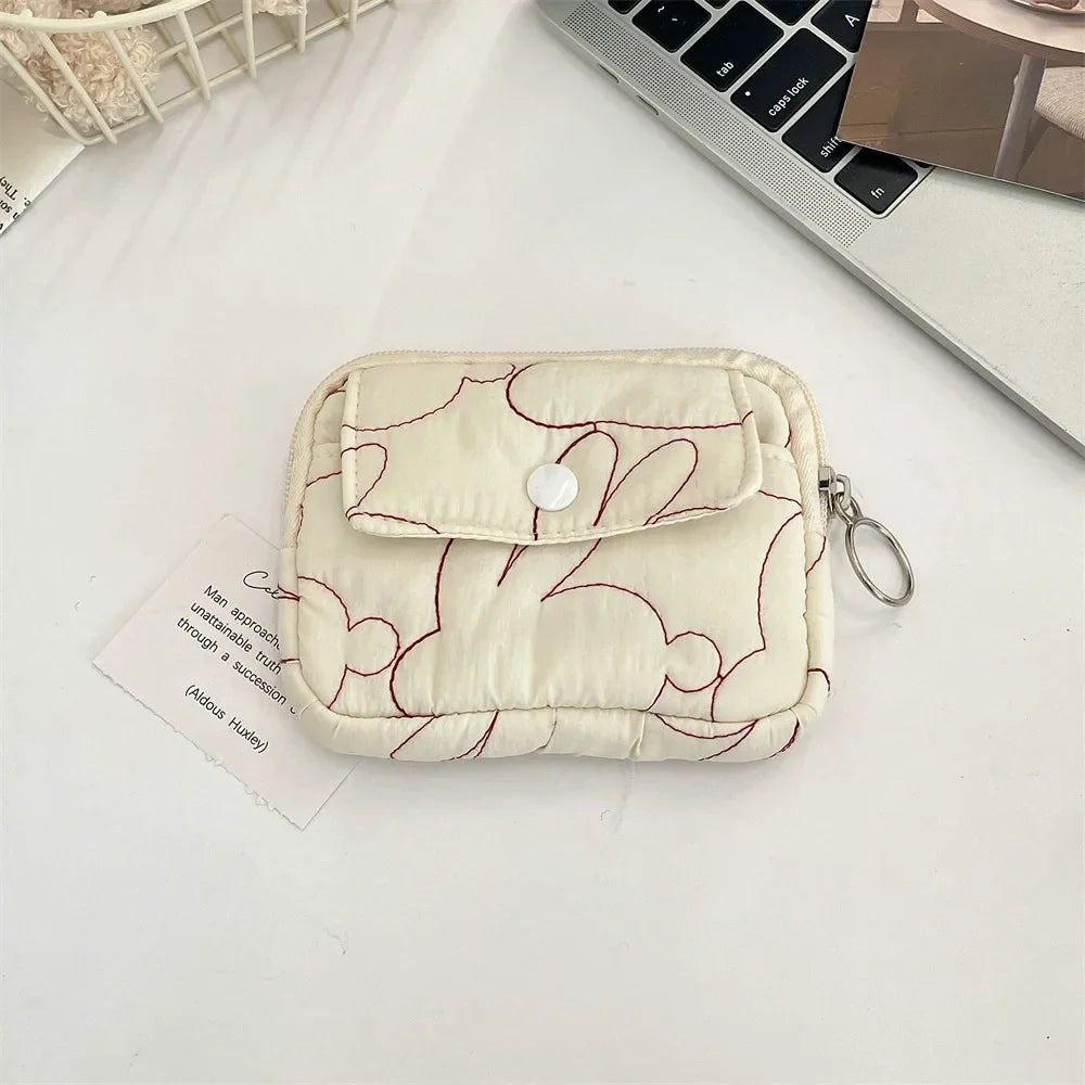 Cute Cartoon Small Travel Cosmetic Lipstick Earphone Card Portable Storage Bag Purse Women Gift Pouch Make Up Bags Organizer