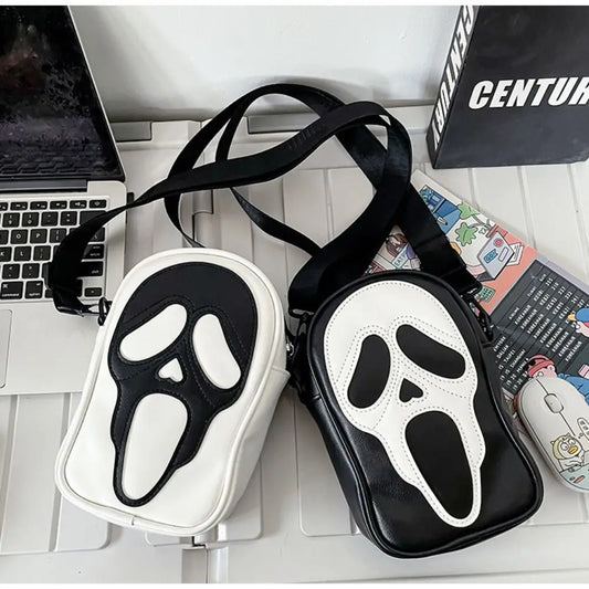 PU Leather Skull Messenger Bag Halloween Crossbody