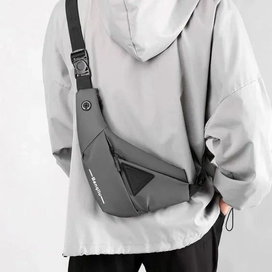 Men's Waterproof USB Crossbody Sling Bag