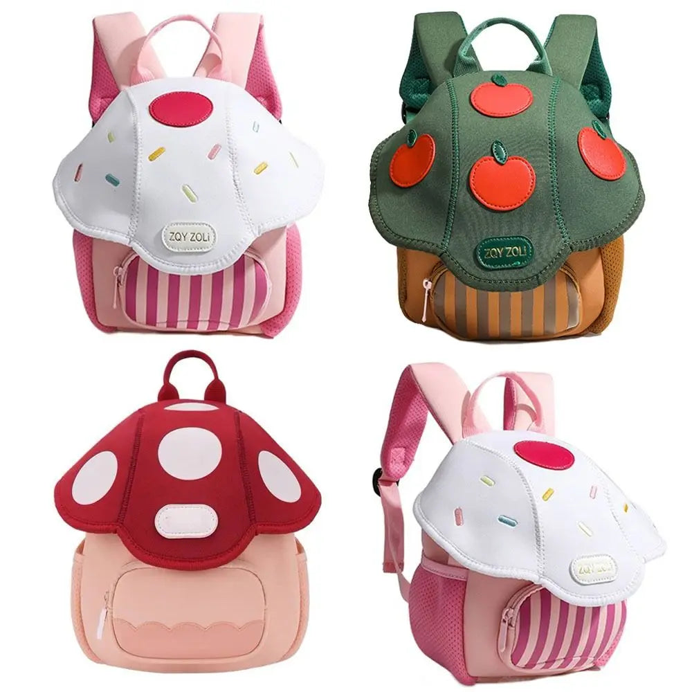 Mushroom PU Leather Cartoon Kids Mini Backpack