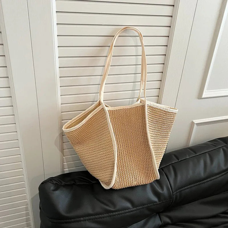 Women's Large-Capacity Woven Beach Tote Bag