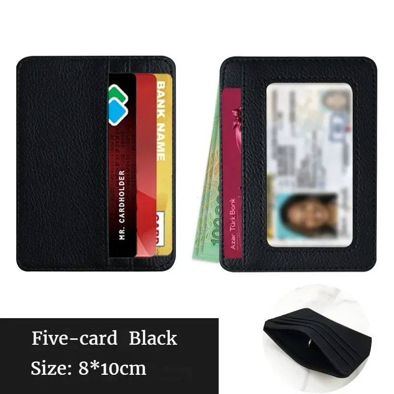 Thin PU Leather Mini Wallet Slim Bank Credit Card Holder Multi Card Slots Men's Business Small ID Case for Man Purse Cardholder