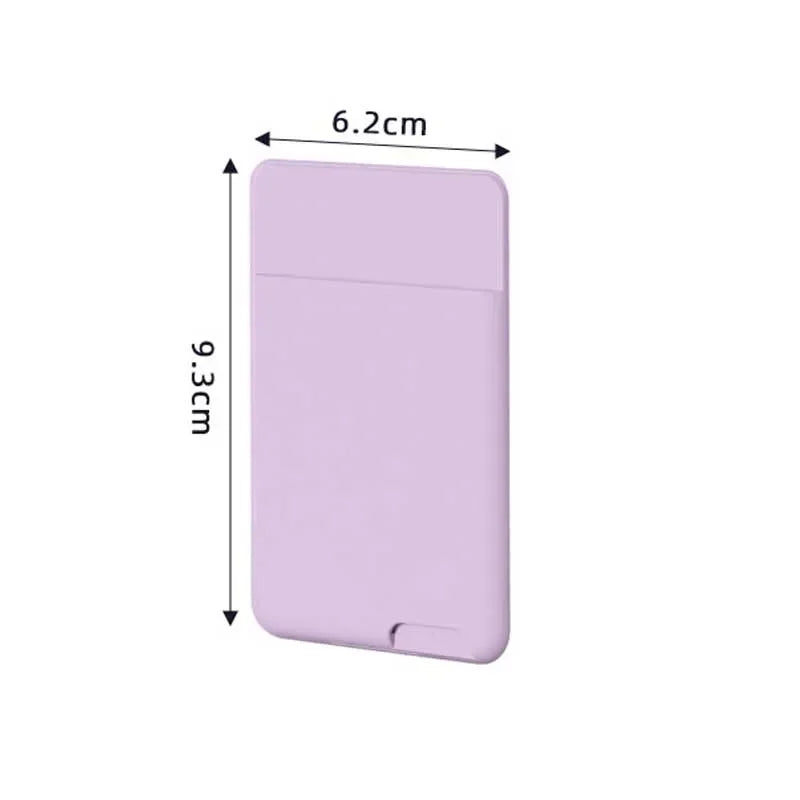 Phone Wallet Case Card Holder Self-Adhesive Silicone Pocket Stick ID Bank Credit Card Storage Card Holder Bag Accessory Purse