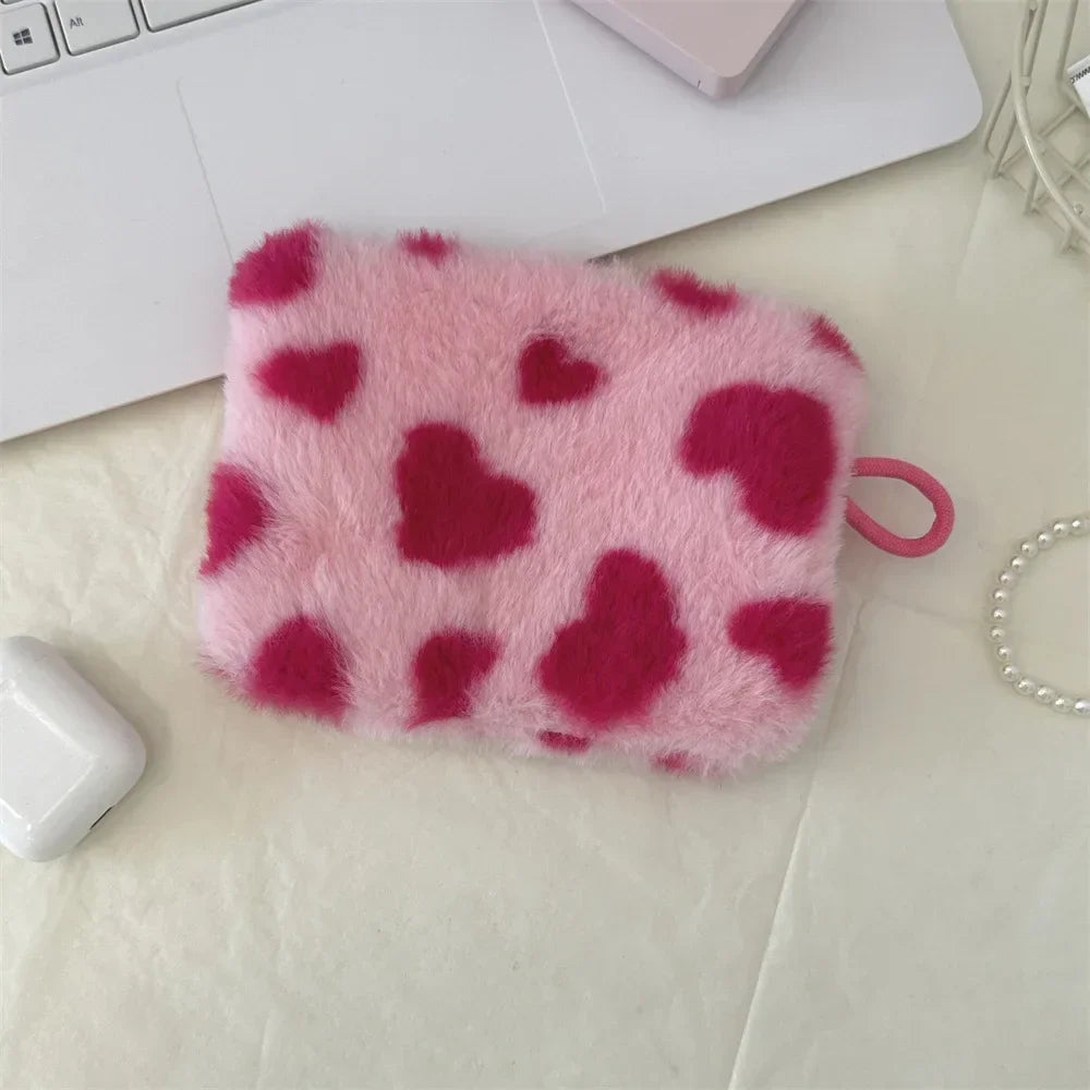 Kawaii Floral Travel Portable Coin Purse Cosmetic Lipstick Storage Bag Women Makeup Handbags Wallet Organizer Small Pouch Bags