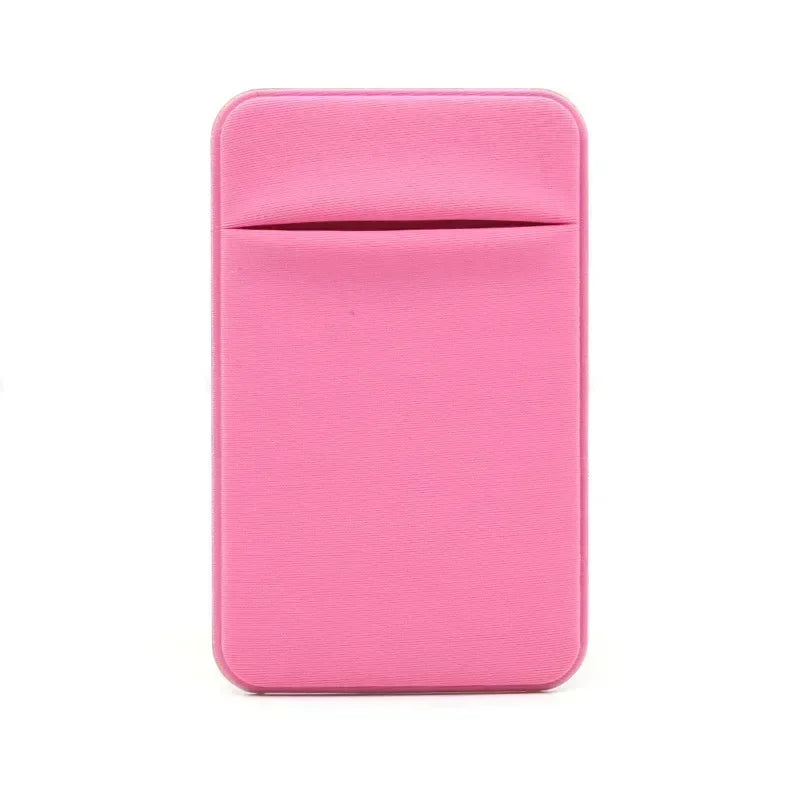 1PC Fashion Elastic Cloth Cell Phone Card Holder Mobile Phone Wallet Case Credit ID Card Holder Adhesive Sticker Pocket
