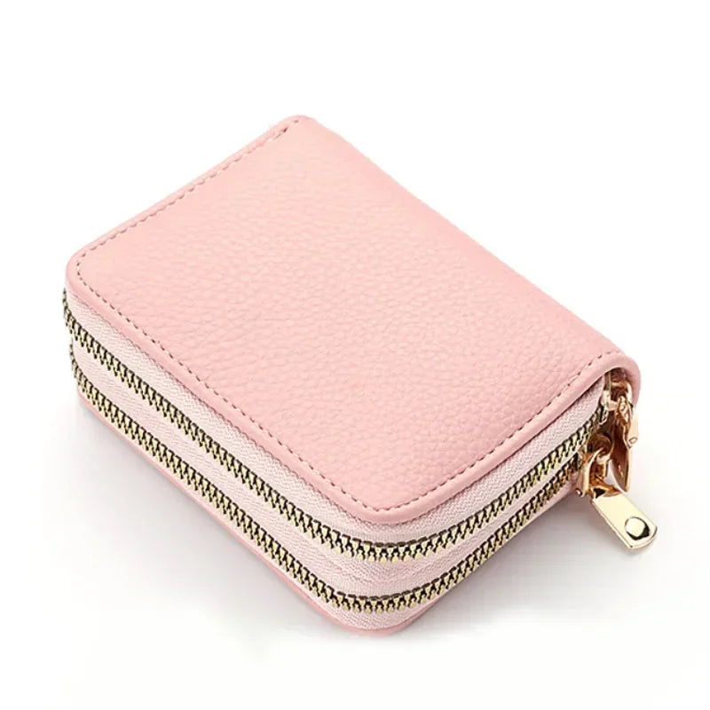 PU Leather Rfid Women's Zipper Card Wallet Small Change Wallet Purse For Female Short Wallets With Card Holders Woman Purse